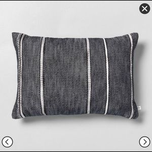14" x 20" Stripe Pattern Throw Pillow Railroad Gray -Hearth & Hand with Magnolia